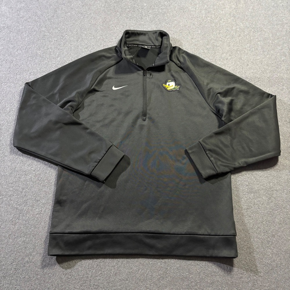 Nike NCAA Oregon Ducks Pullover Men's Medium Black Therma-FIT 1/2 Zip 36415X-OD6